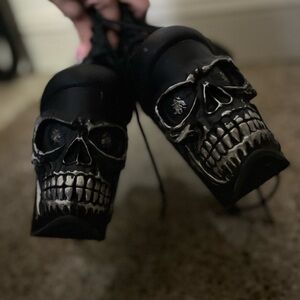 Black Skull Design Shoes
